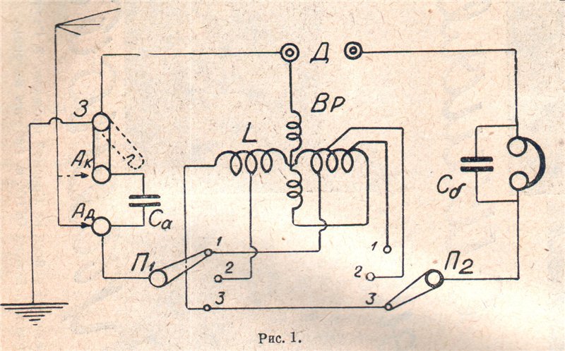 Принципиальная схема приемника ДВ-4